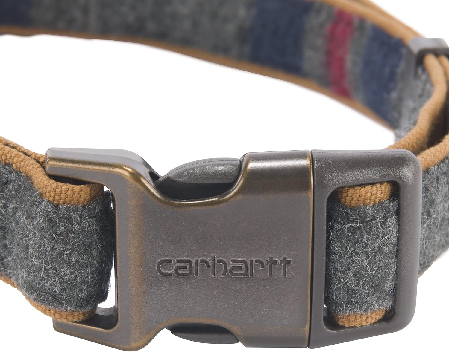 imageCarhartt Pet Fully Adjustable Webbing Collars for Dogs Reflective Stitching for Visibility Blanket Stripe MediumBlanket Stripe