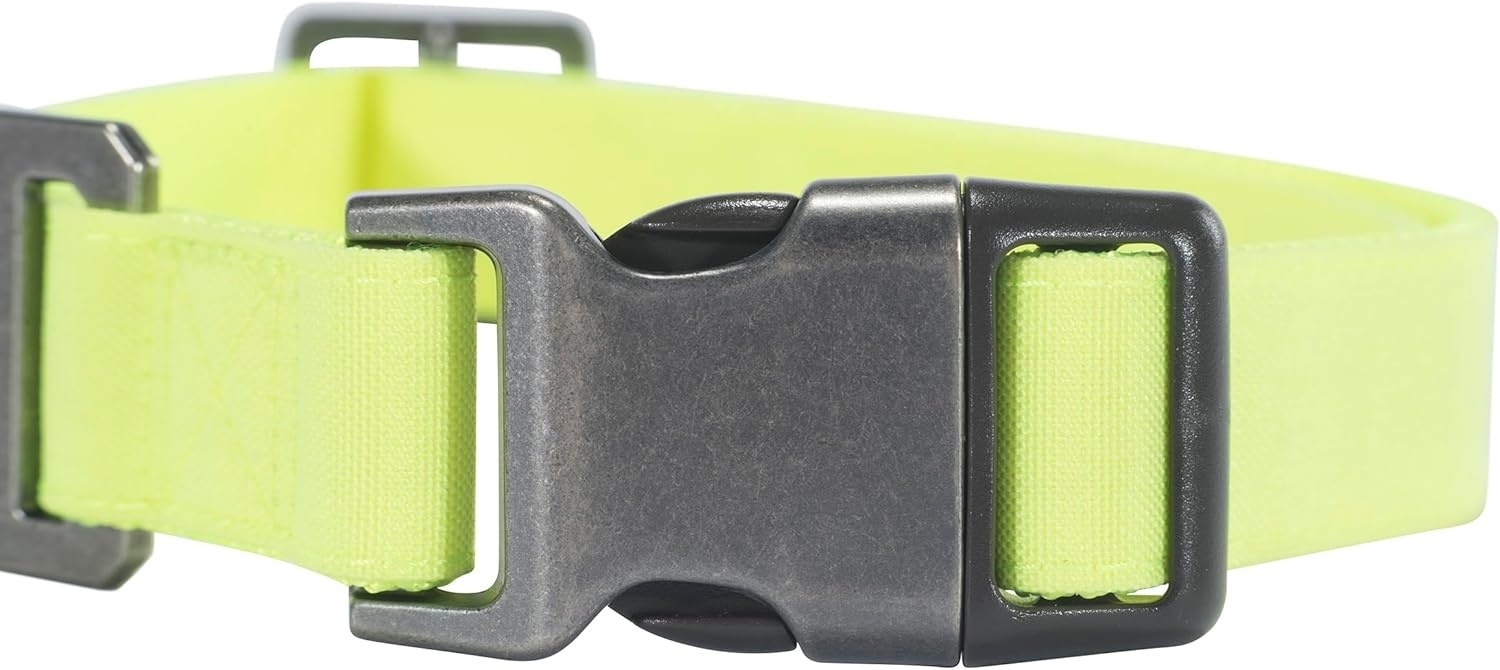imageCarhartt Pet Fully Adjustable Webbing Collars for Dogs Reflective Stitching for Visibility Blanket Stripe MediumBrite Lime Nylon Canvas Webbing