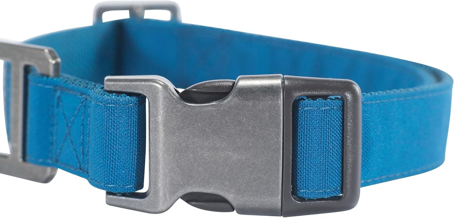 imageCarhartt Pet Fully Adjustable Webbing Collars for Dogs Reflective Stitching for Visibility Blanket Stripe MediumMarine Blue Nylon Canvas Webbing