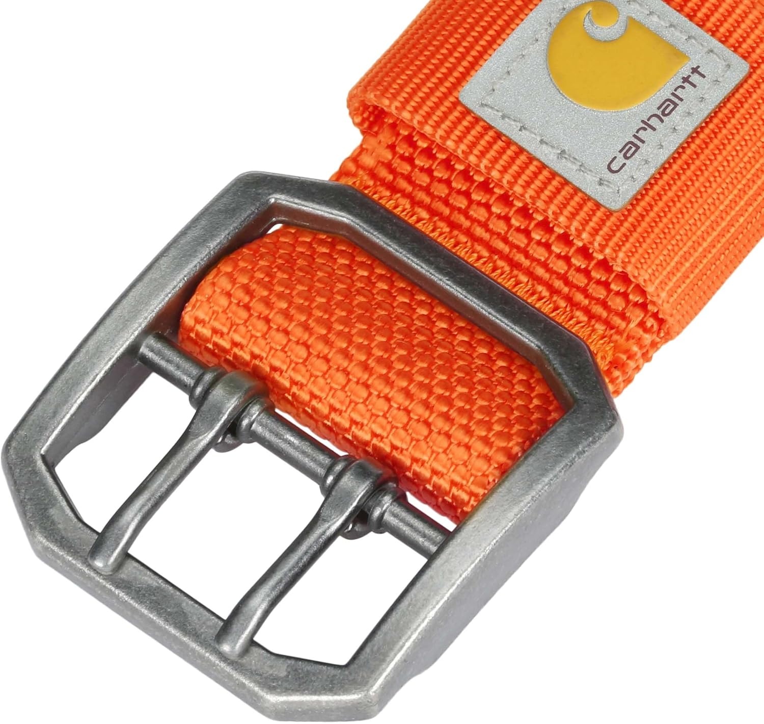 imageCarhartt Pet Fully Adjustable Wide Webbing Collar for Dogs Heavy Duty Nylon for Walking amp Training Black MediumBlaze Orange