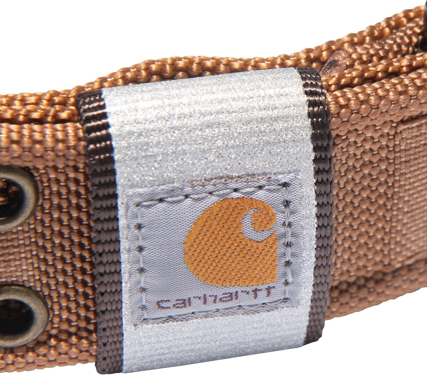imageCarhartt Pet Fully Adjustable Wide Webbing Collar for Dogs Heavy Duty Nylon for Walking amp Training Black MediumCarhartt Brown