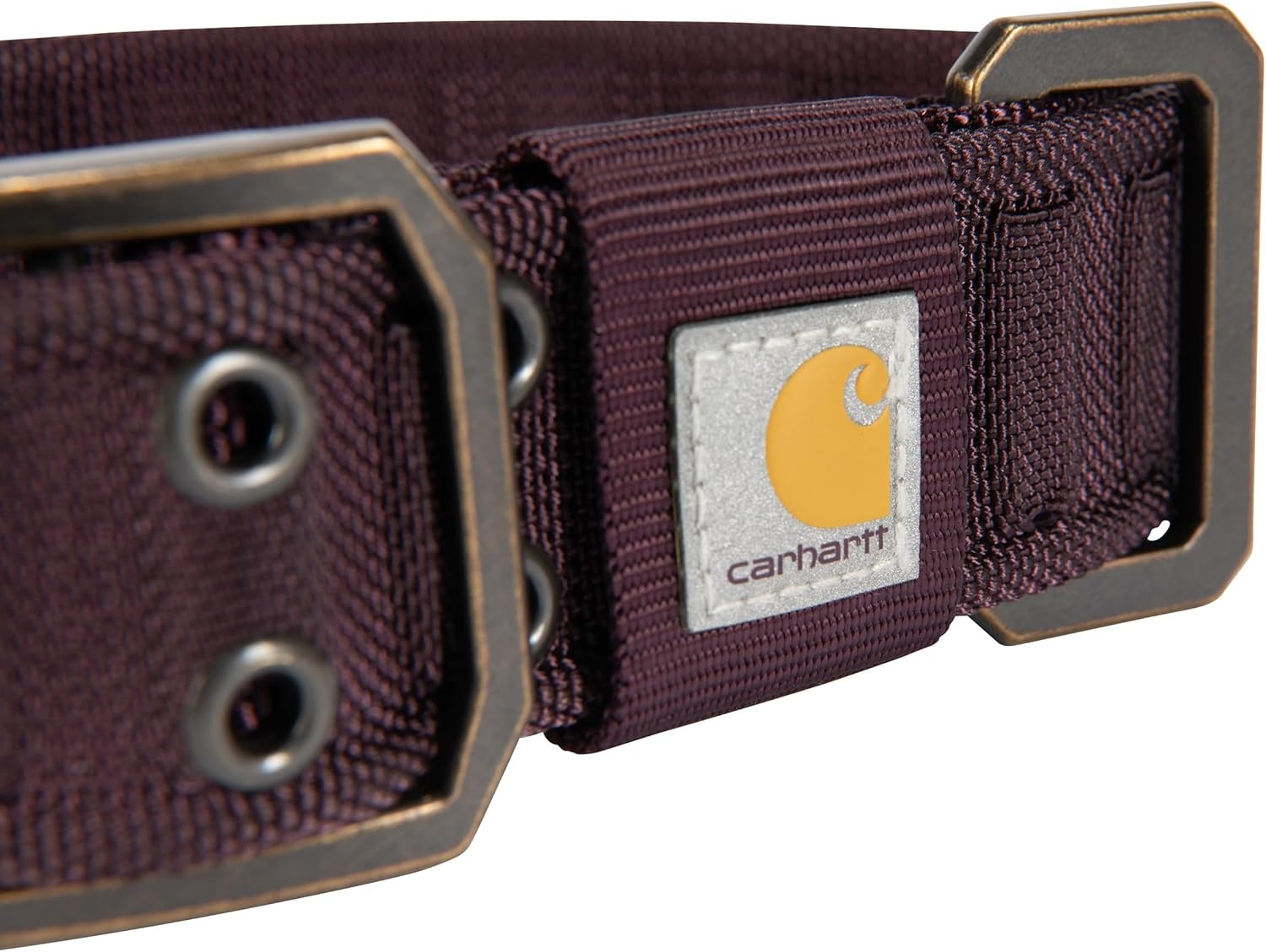 imageCarhartt Pet Fully Adjustable Wide Webbing Collar for Dogs Heavy Duty Nylon for Walking amp Training Black MediumDeep Wine