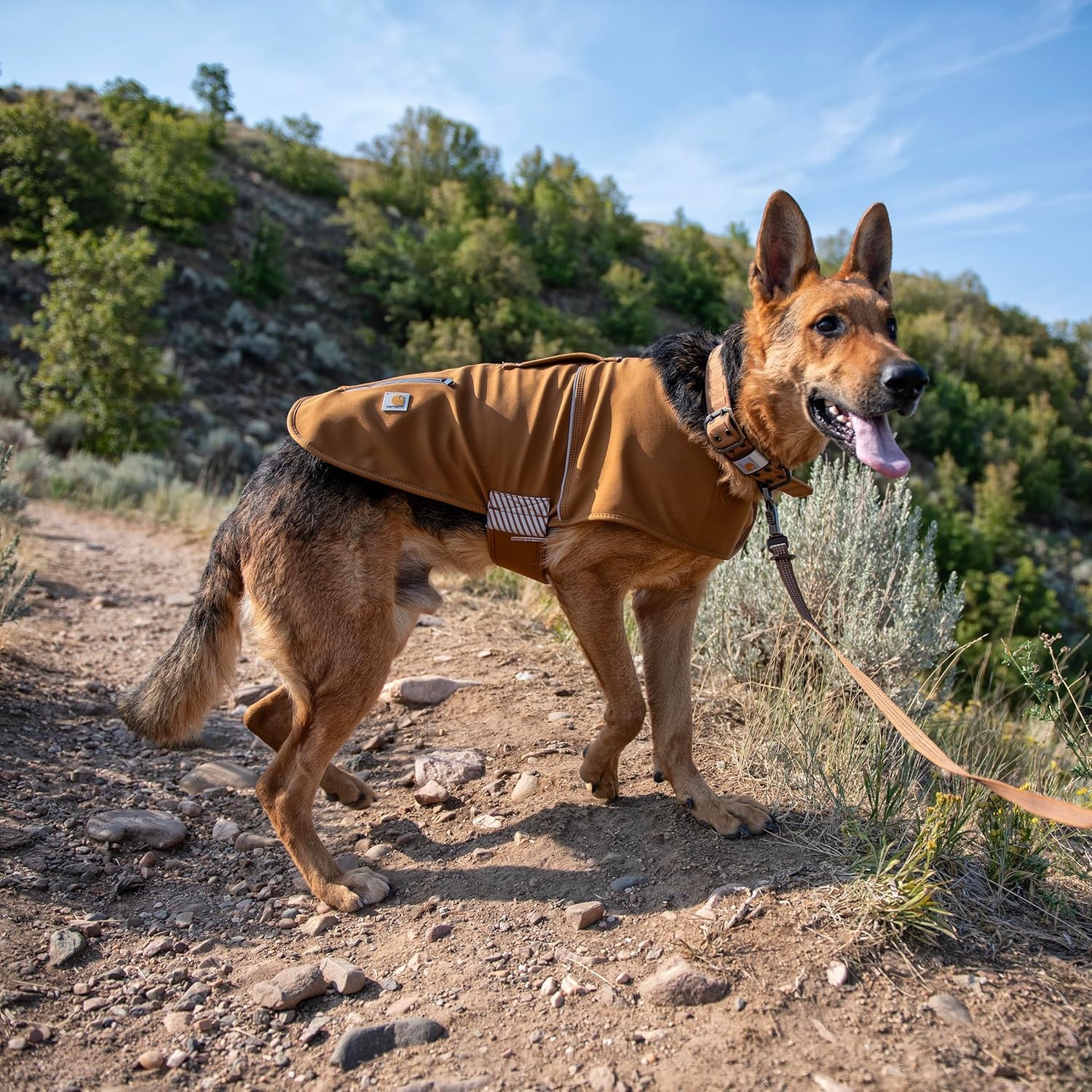 imageCarhartt Quick Duck Fleece Lined Dog Jac WaterRepellent Dog Vest Dark Sapphire LargeCarhartt Brown