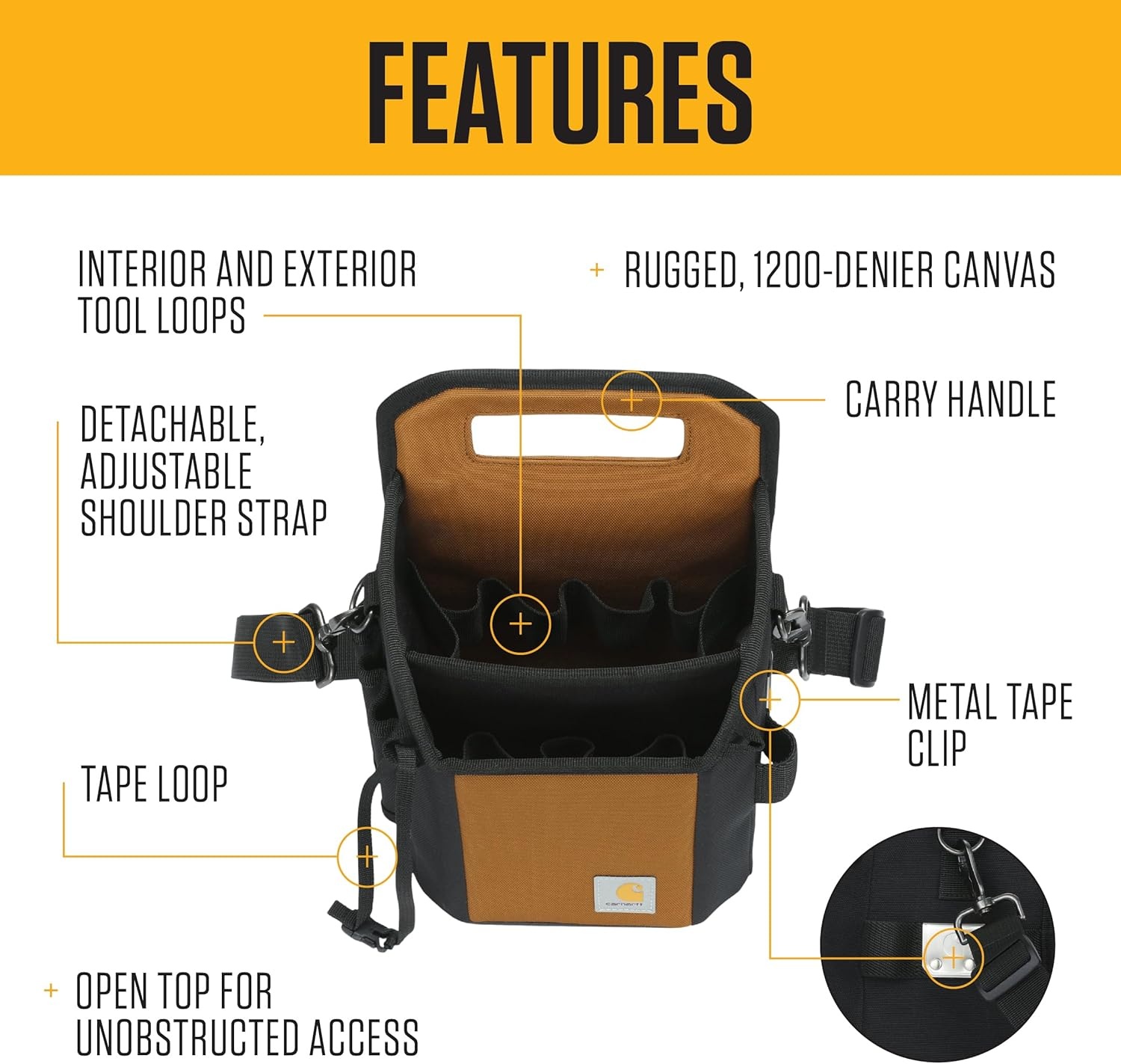 image:imageCarhartt Station Tool Organizer Durable WaterResistant Station Tool ToteStation Utility Organizer