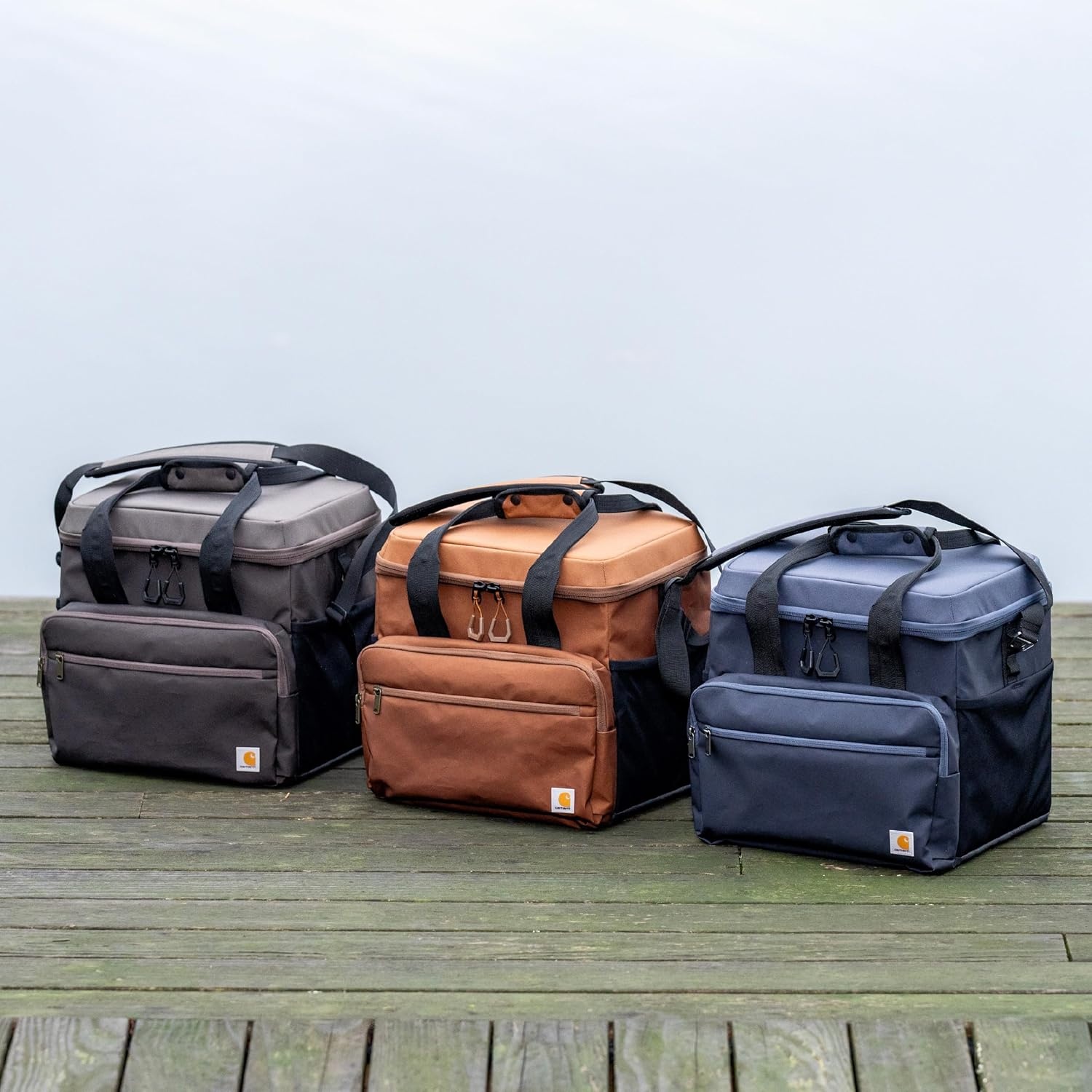 image:imageCarhartt Thick Foam Fully Insulated Cold Front Coolers Premium Ice Retention Durable Water Resistant Material WFront Zippered PocketOiled Walnut