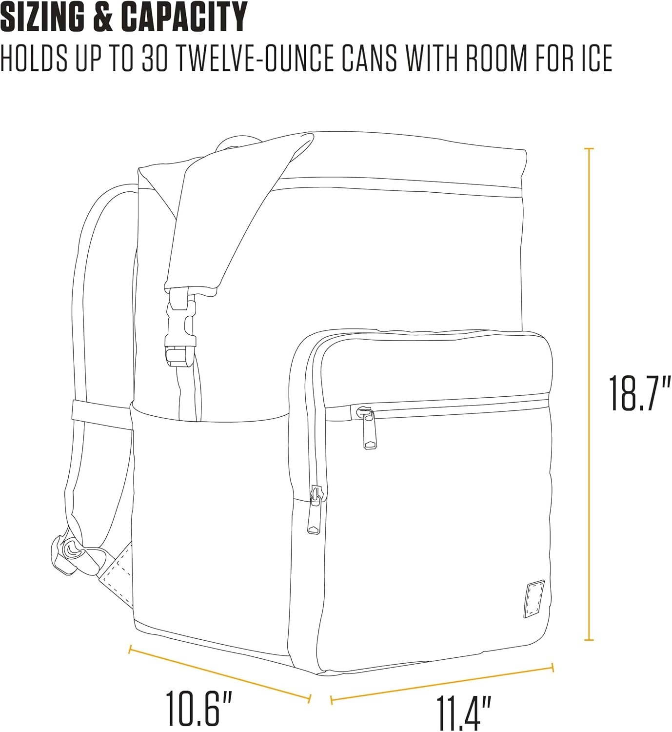 image:imageCarhartt Thick Foam Fully Insulated Cold Front Coolers Premium Ice Retention Durable Water Resistant Material WFront Zippered PocketOiled Walnut