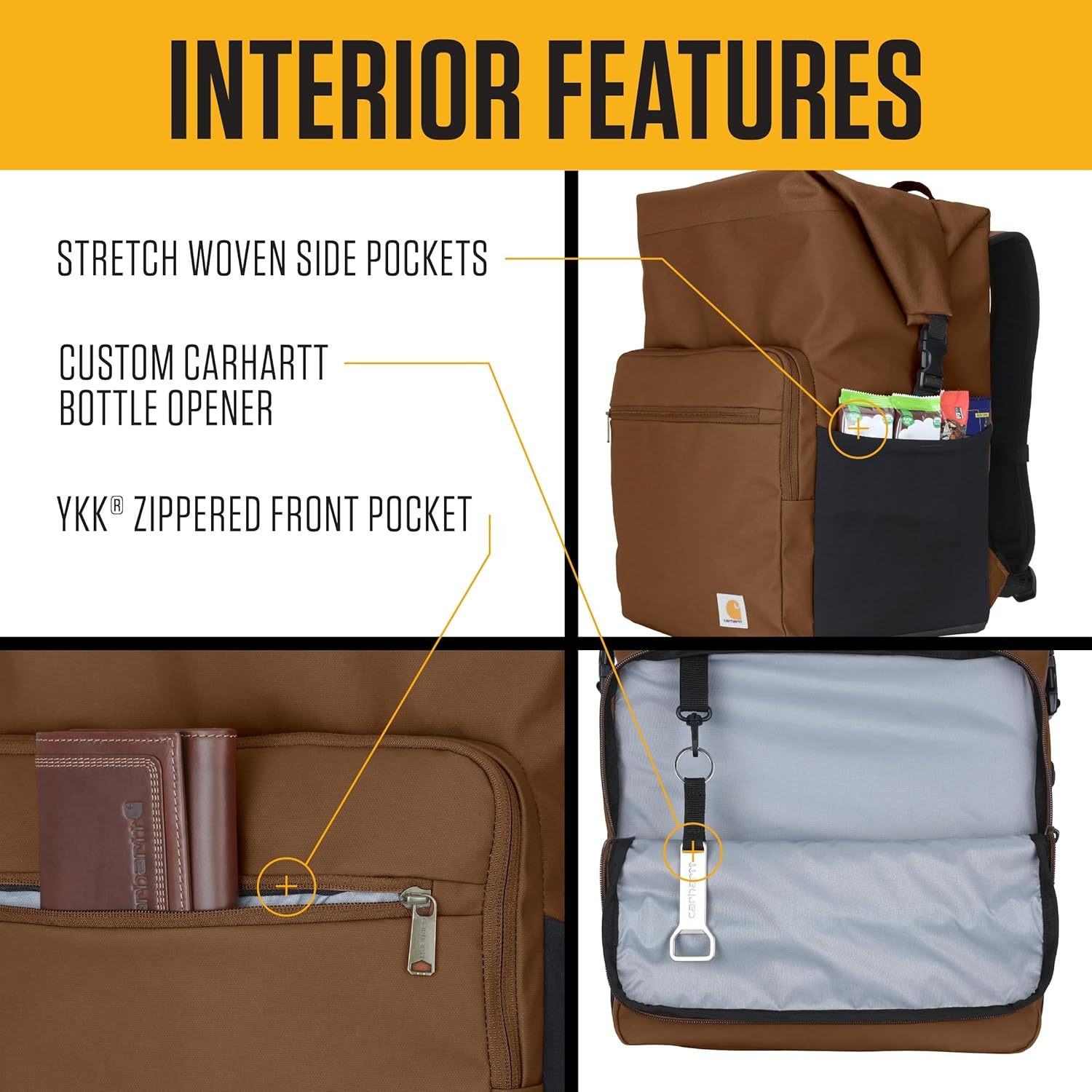 image:imageCarhartt Thick Foam Fully Insulated Cold Front Coolers Premium Ice Retention Durable Water Resistant Material WFront Zippered PocketTarmac