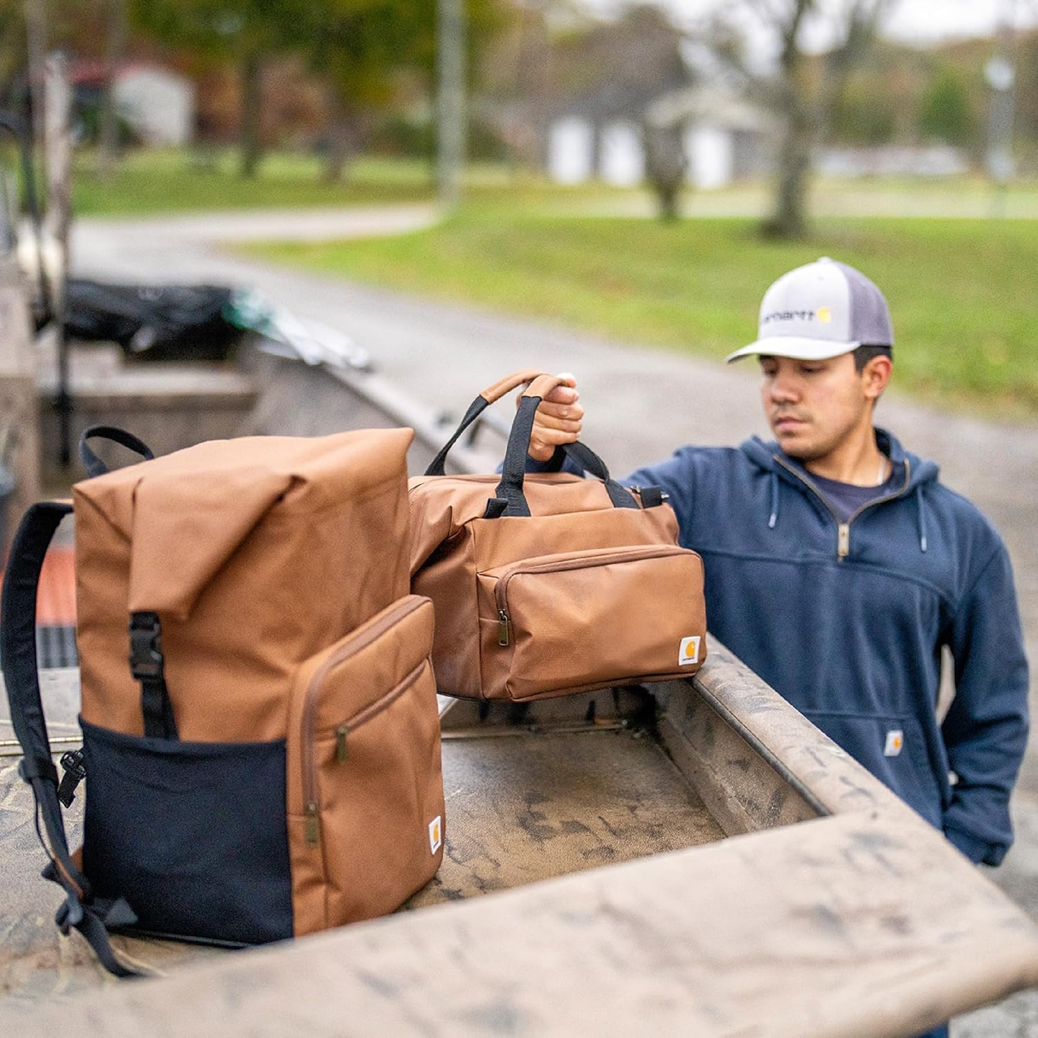 image:imageCarhartt Thick Foam Fully Insulated Cold Front Coolers Premium Ice Retention Durable Water Resistant Material WFront Zippered PocketTarmac