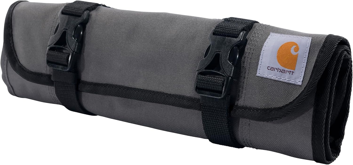 image:imageCarhartt Utility Roll Organizer Durable WaterResistant Tool Roll Black 16 PocketGravel