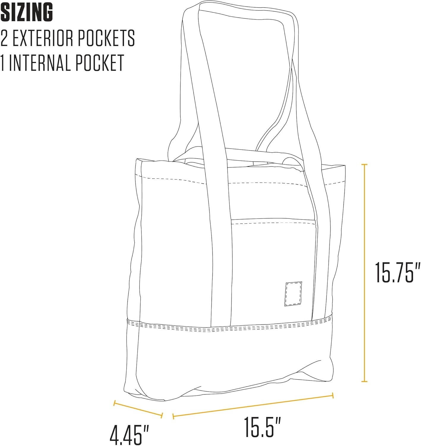 image:imageCarhartt Vertical 18L Firm Duck Tote Bag Firm Duck Cotton Material WHand and Shoulder StrapsChalk