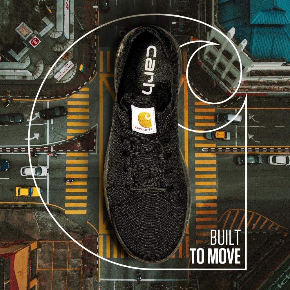 imageCarhartt Womens Detroit SD Nano Toe Canvas Work Sneakers Slip Resistant Outsole Static Dissipative FastDry LiningBlack