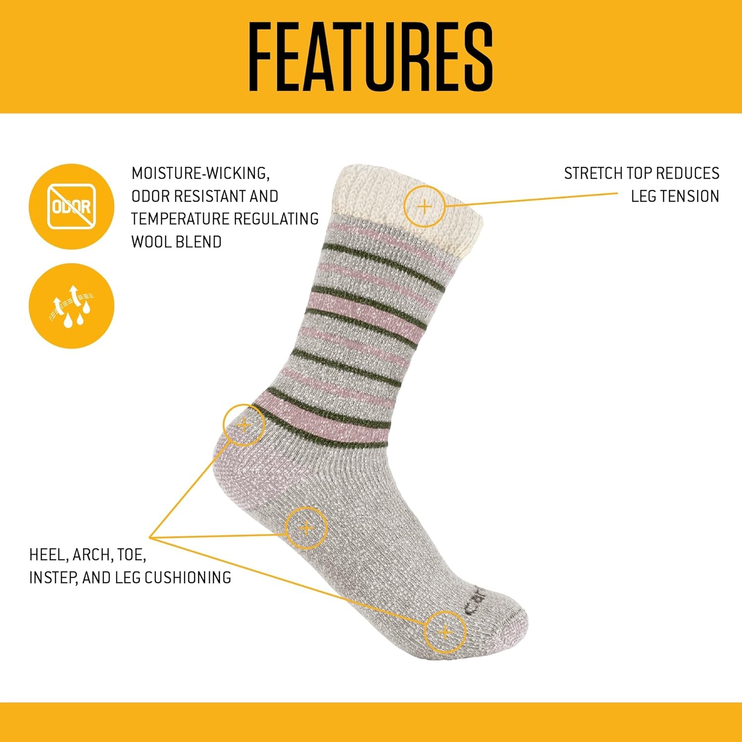 imageCarhartt Womens Heavyweight Wool Boot SocksBlue