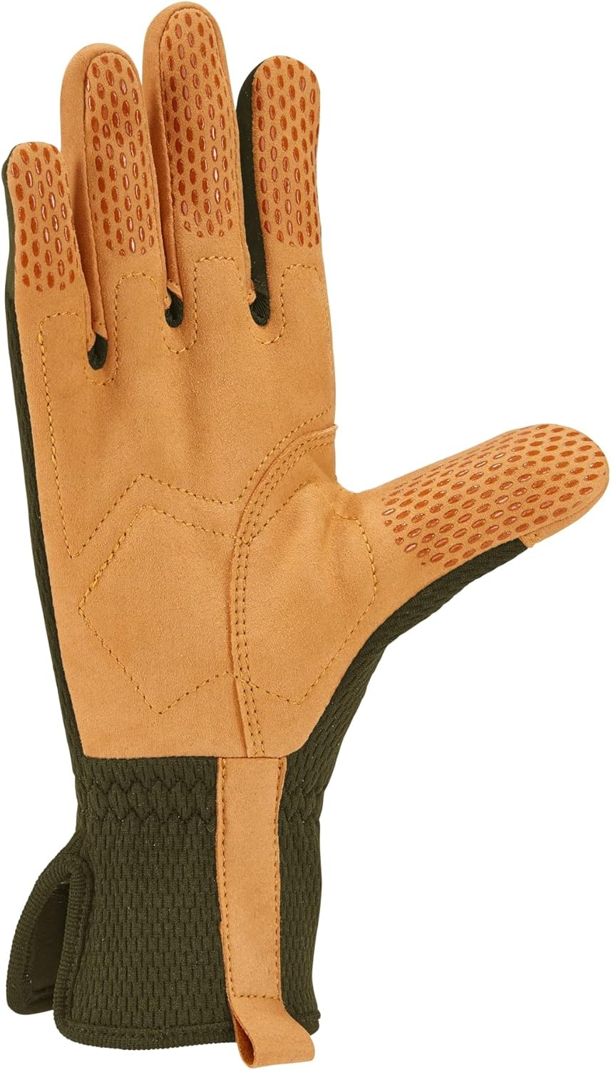 imageCarhartt Womens High Dexterity Padded Palm Touch Sensitive Long Cuff GloveBasil Barley