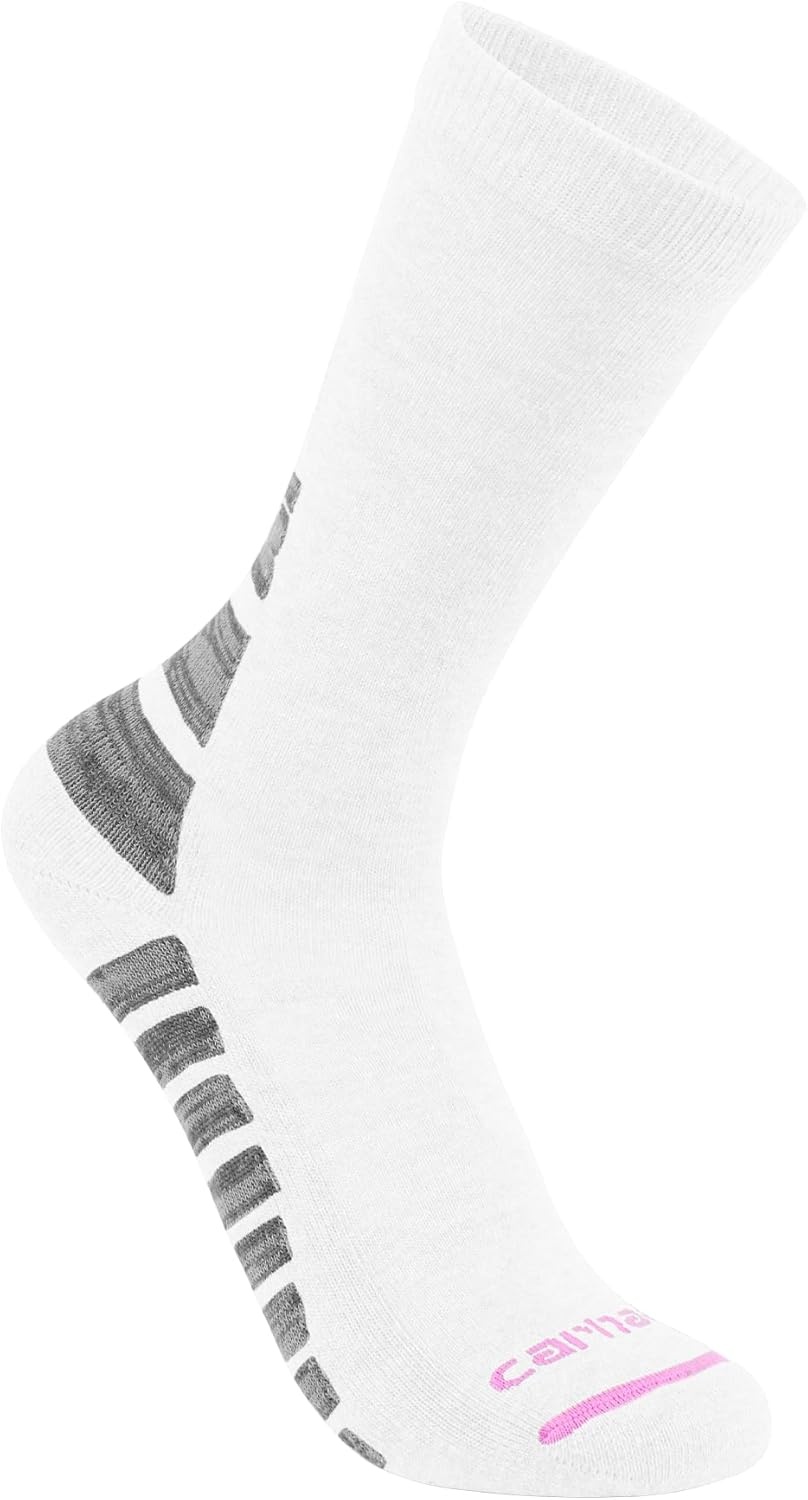 imageCarhartt Womens Midweight Syntheticcotton Blend Crew Sock 3 PackAssorted 01
