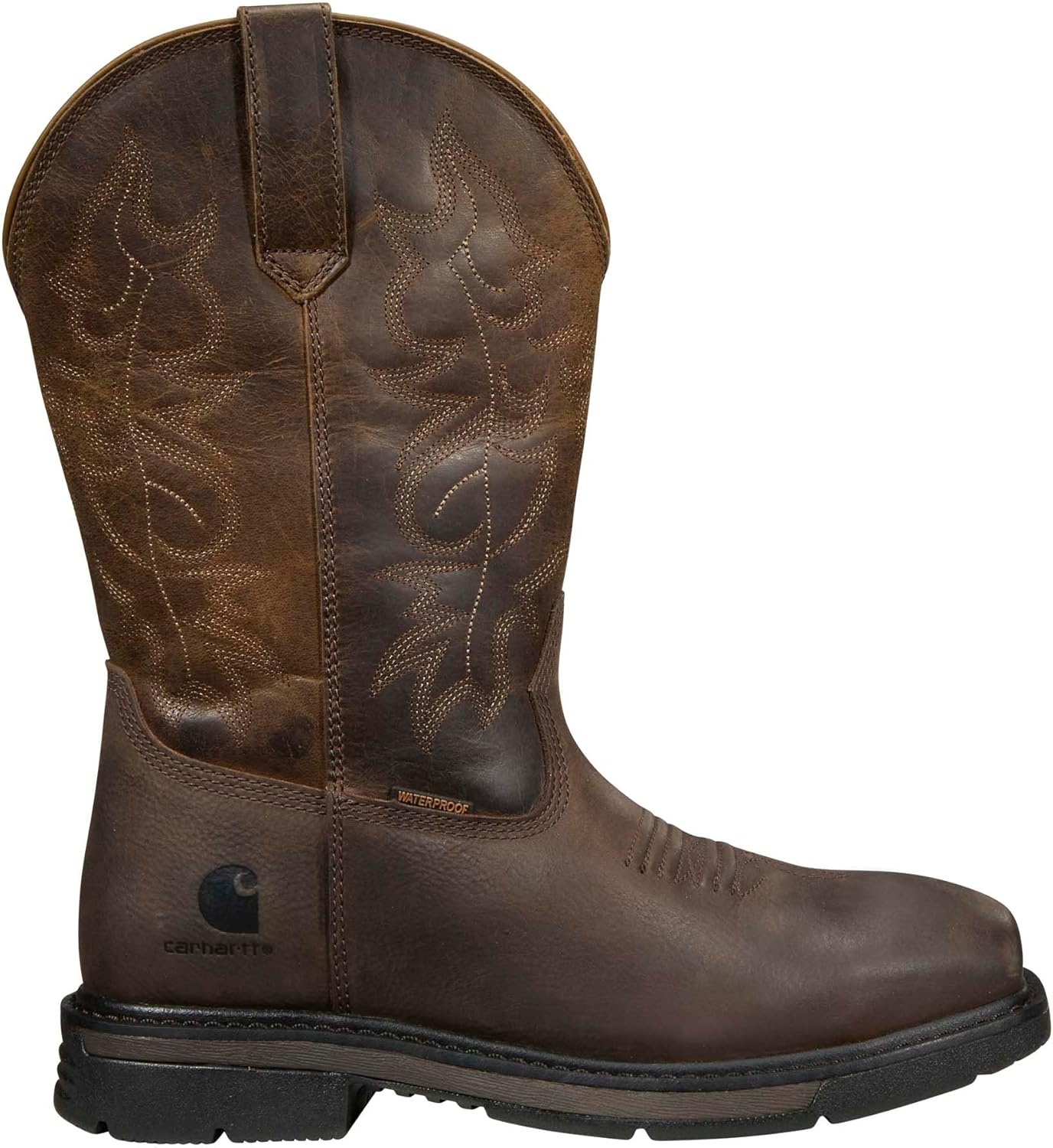 imageCarhartt Womens Montana 11 Waterproof Nano Square Toe Wellington Work BootDark Brown