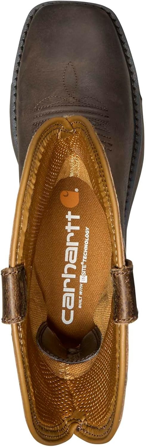 imageCarhartt Womens Montana 11 Waterproof Nano Square Toe Wellington Work BootDark Brown