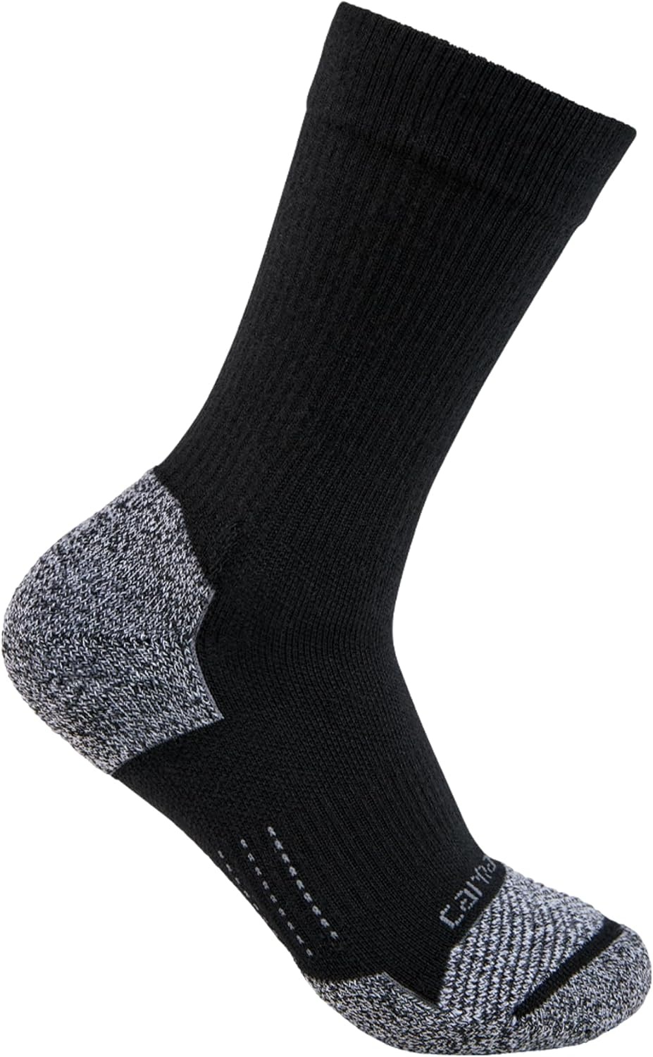 imageCarhartt Womens SC0812W Force Midweight Synthetic Blend Steel Toe Crew Sock 2 PackBlack