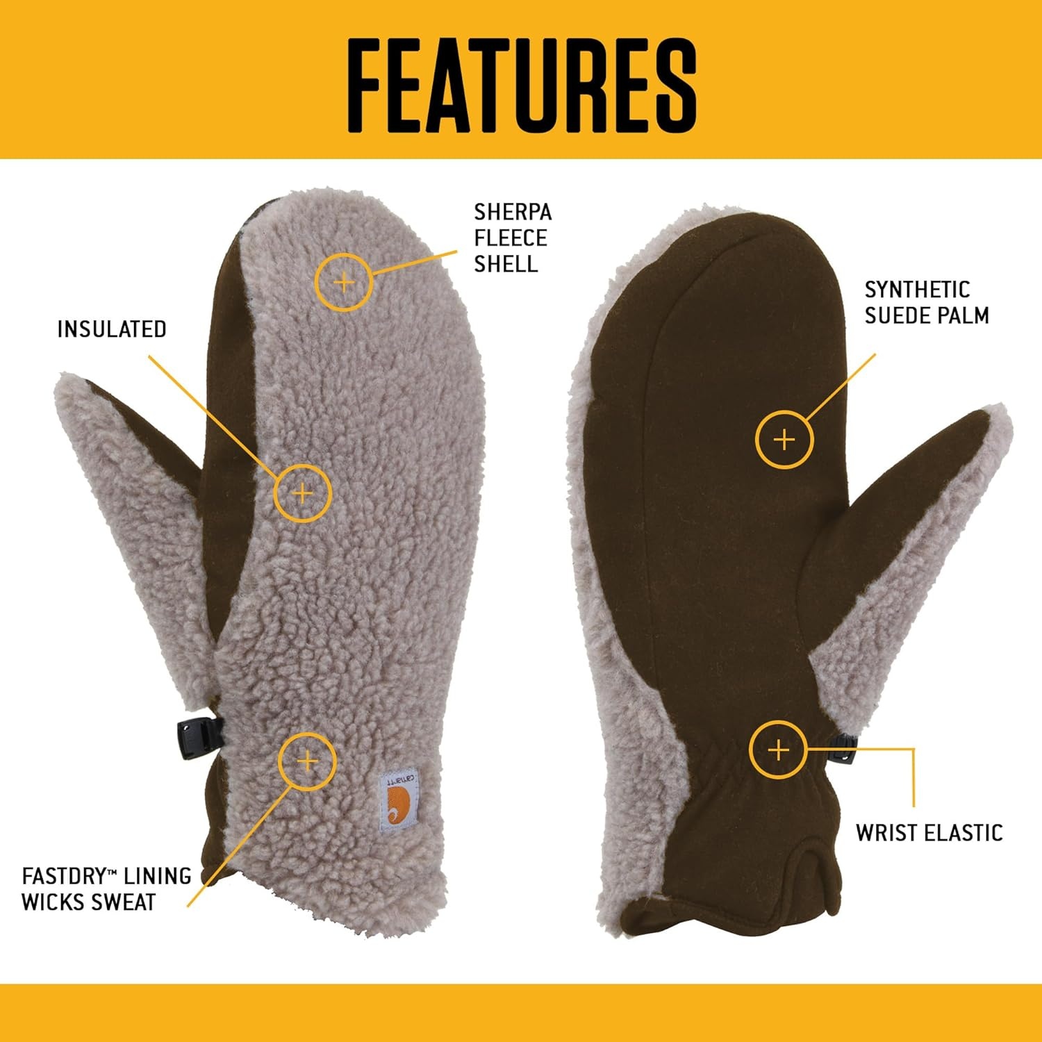 imageCarhartt Womens Sherpa MittDesert Sand