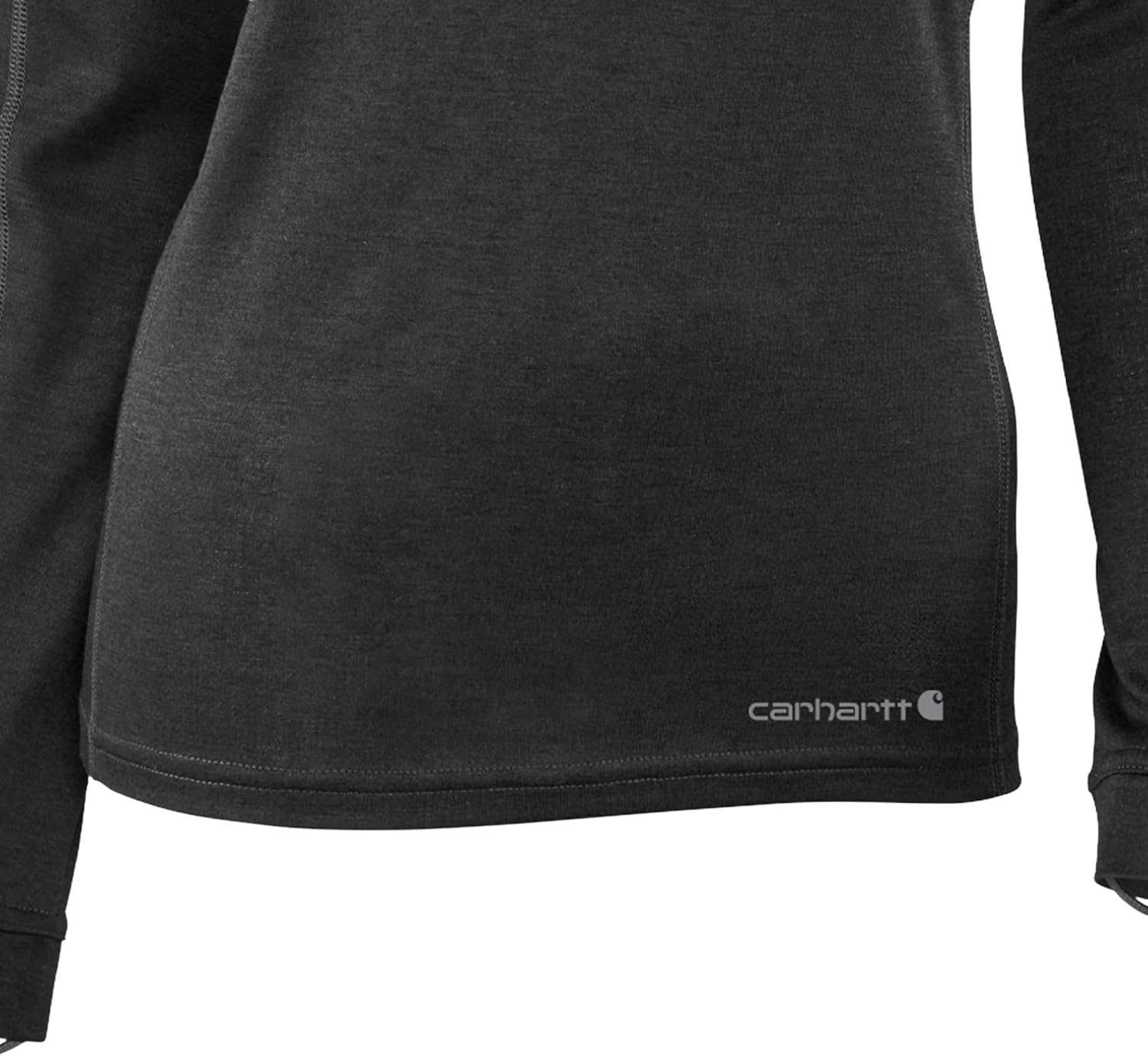 imageCarhartt Womens WBL133 Womens Base Force Heavyweight PolyWool QuartBlack Heather