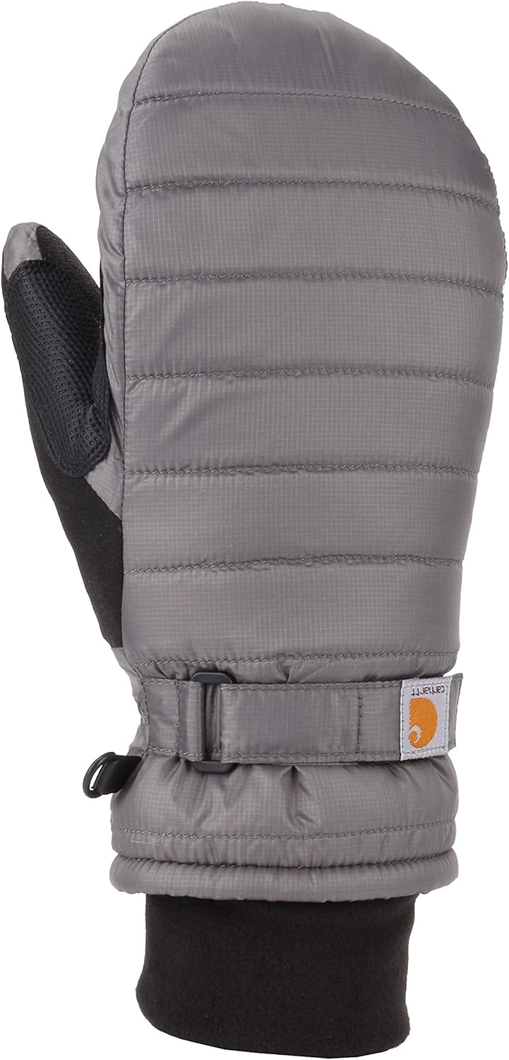 imageCarhartt Womens Waterproof Insulated Quilted Knit Cuff MittenCharcoal