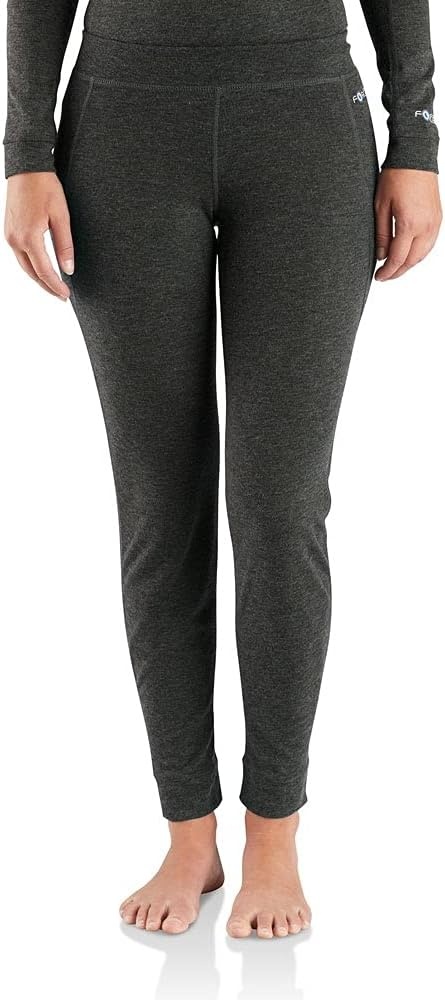 imageCarhartt womens Base Force Heavyweight Polyesterwool Base Layer BottomDeep Black Heather