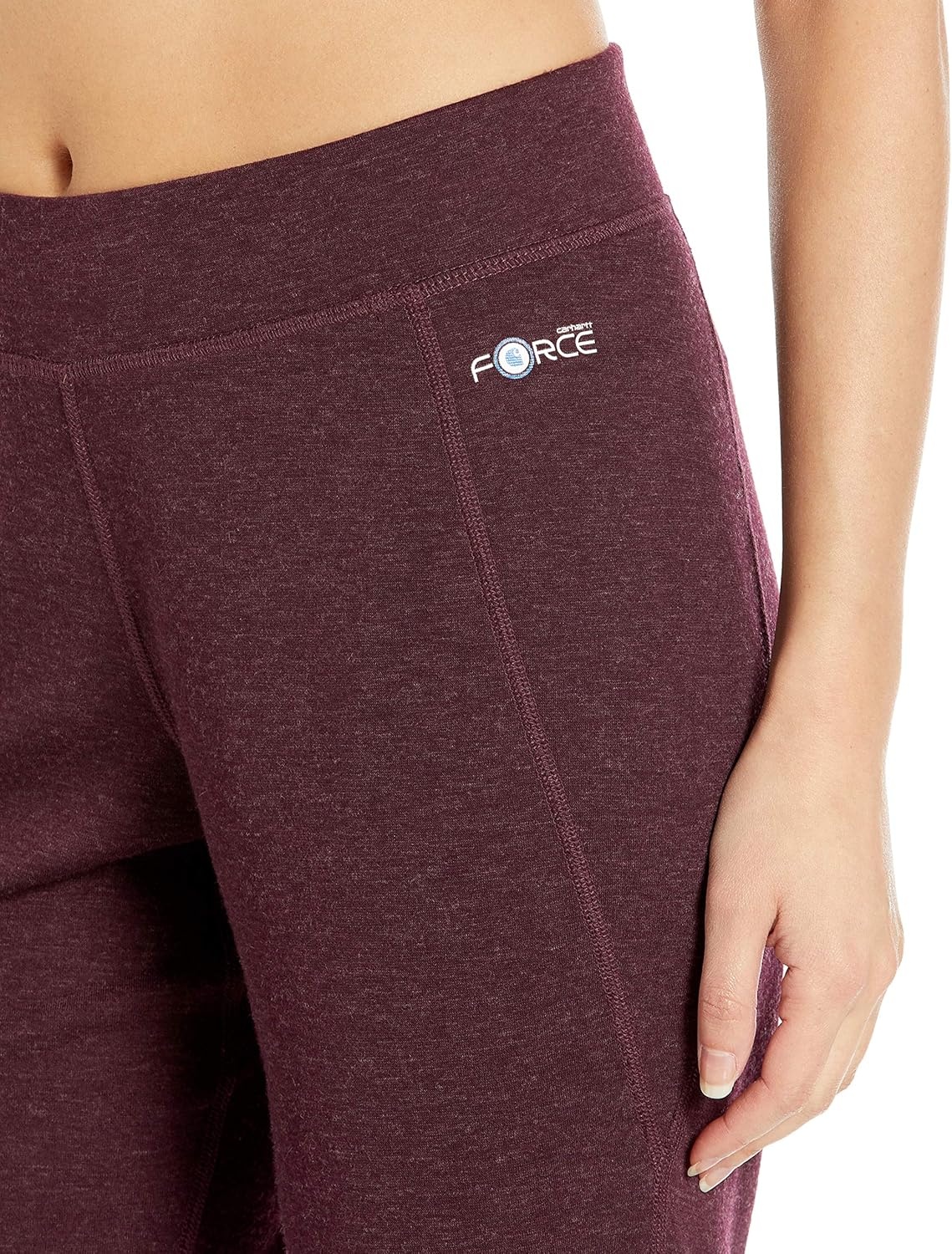 imageCarhartt womens Base Force Heavyweight Polyesterwool Base Layer BottomDeep Wine Heather