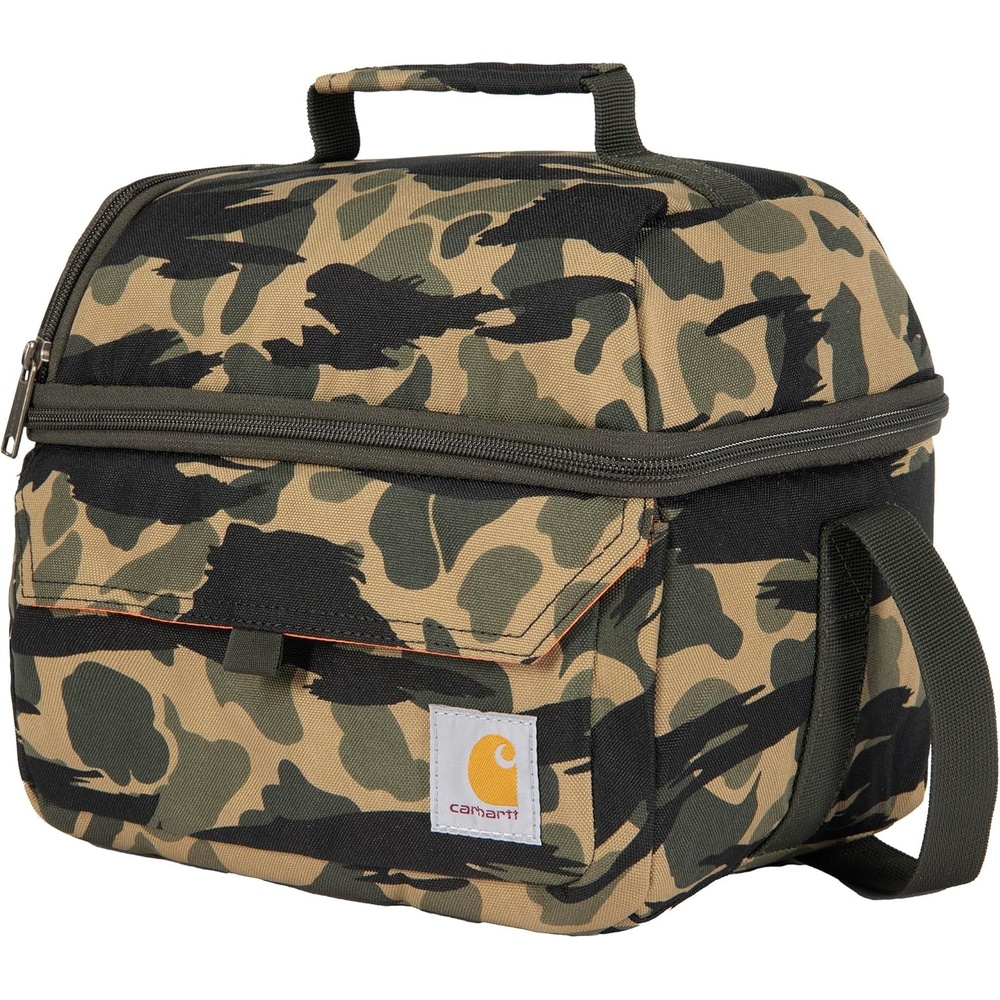 image:imageCarhartt 12 Can Two Compartment Lunch Box  Durable FullyInsulated Lunch Bag for Women amp Men Large Lunchbox GravelLarge Lunchbox Blind Duck Camo