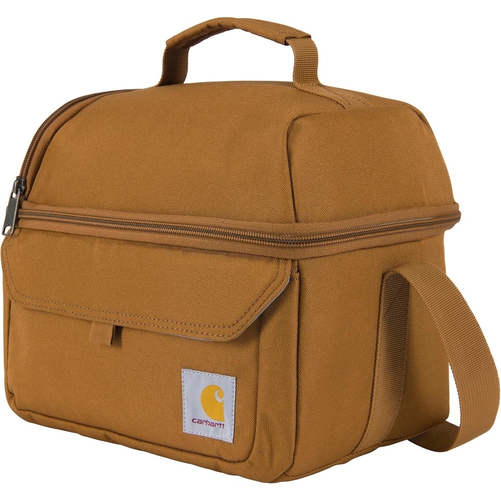 image:imageCarhartt 12 Can Two Compartment Lunch Box Durable FullyInsulated Lunch Bag for Women amp Men Large Lunchbox GravelLarge Lunchbox Carhartt Brown