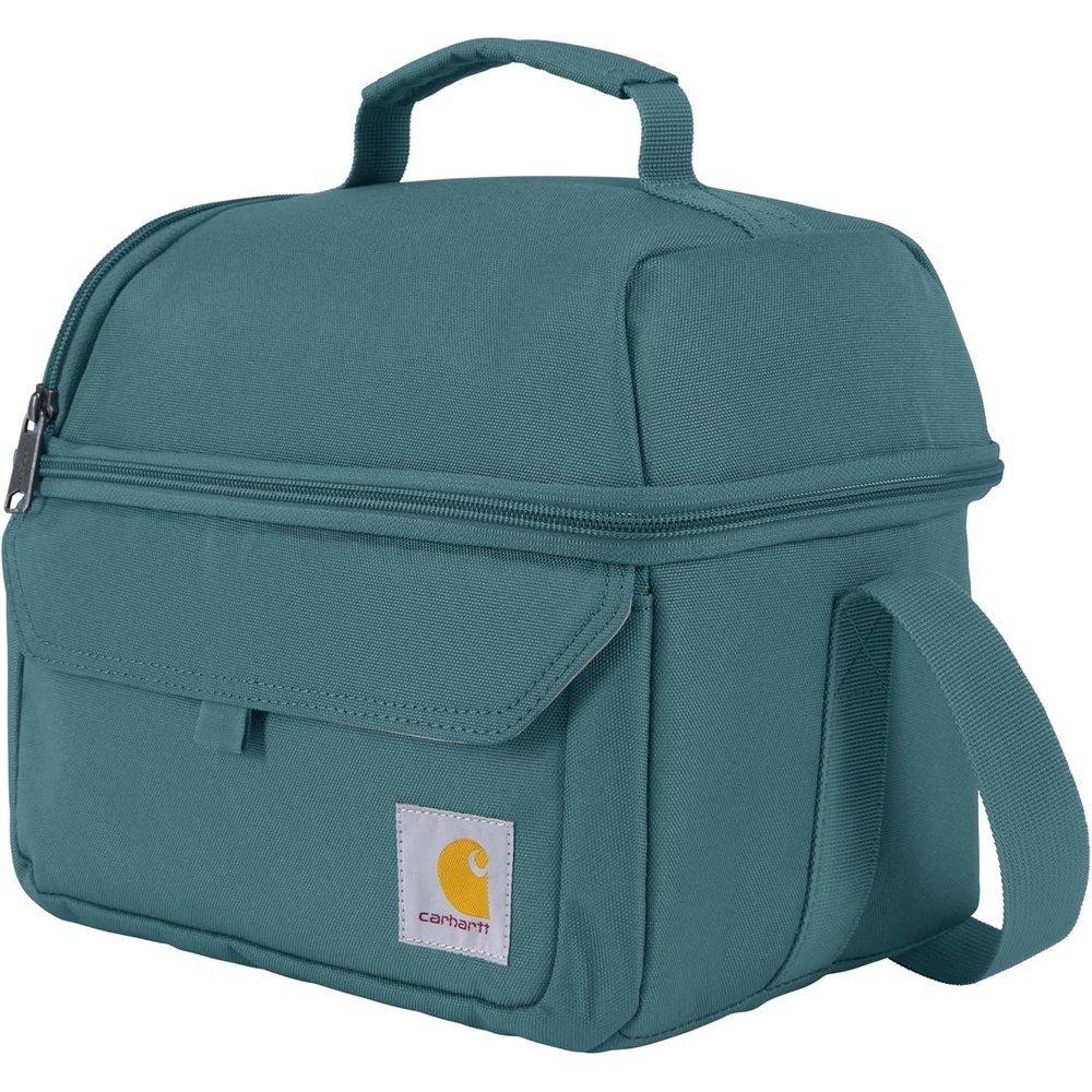 image:imageCarhartt 12 Can Two Compartment Lunch Box Durable FullyInsulated Lunch Bag for Women amp Men Large Lunchbox GravelLarge Lunchbox Harbor Teal