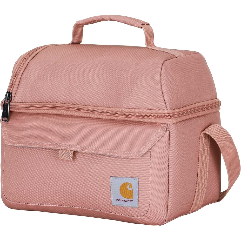 image:imageCarhartt 12 Can Two Compartment Lunch Box  Durable FullyInsulated Lunch Bag for Women amp Men Large Lunchbox GravelLarge Lunchbox Rose Tint