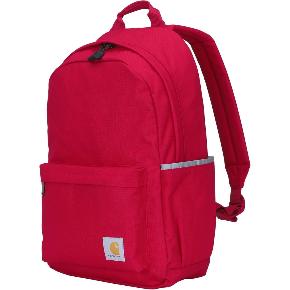 image:imageCarhartt 21L Classic Laptop Backpack WaterResistant Pack W 15 Laptop Sleeve and Organizational Compartments Carhartt BrownIndustry Red