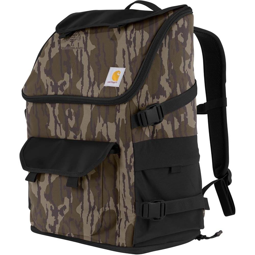image:imageCarhartt 35L Nylon Workday Backpack Durable WaterResistant Pack with 15 Laptop Sleeve and Adjustable Shoulder Straps TarmacMossy Oak Bottomlands