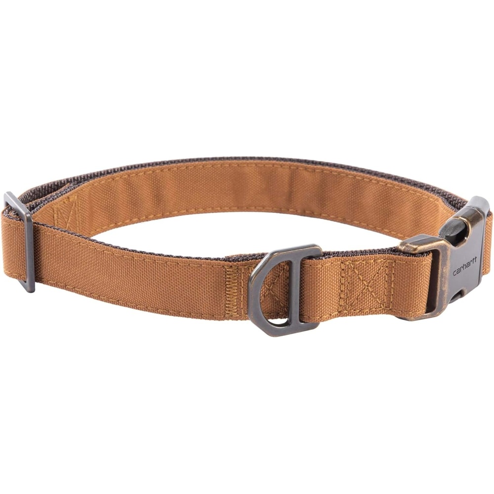 imageCarhartt Field Dog Collar Fully Adjustable Durable 600Denier Fabric WReflective Wordmark for Visibility Carhartt Brown MediumCarhartt Brown