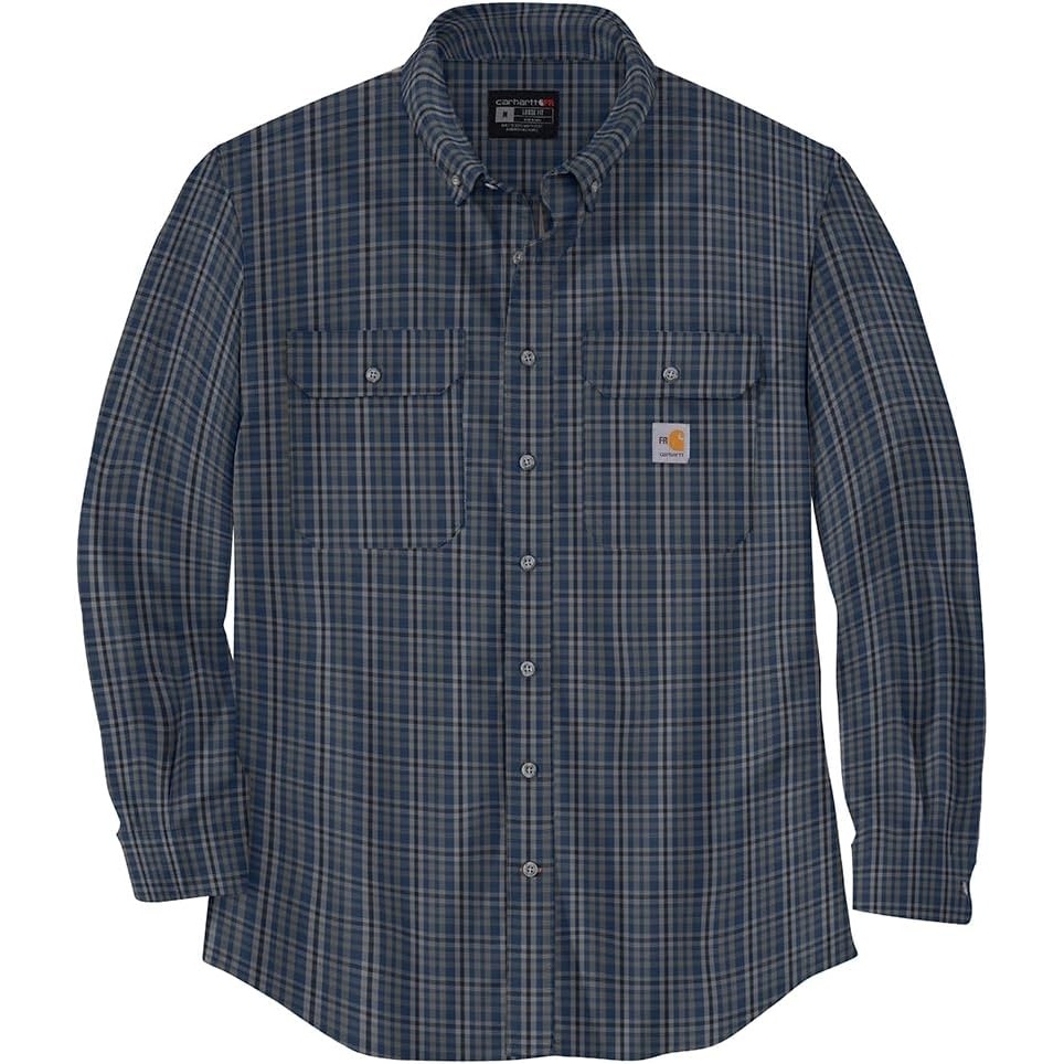 image:imageCarhartt Mens 104507 FlameResistant Force Rugged Flex LooseDark BlueNavy