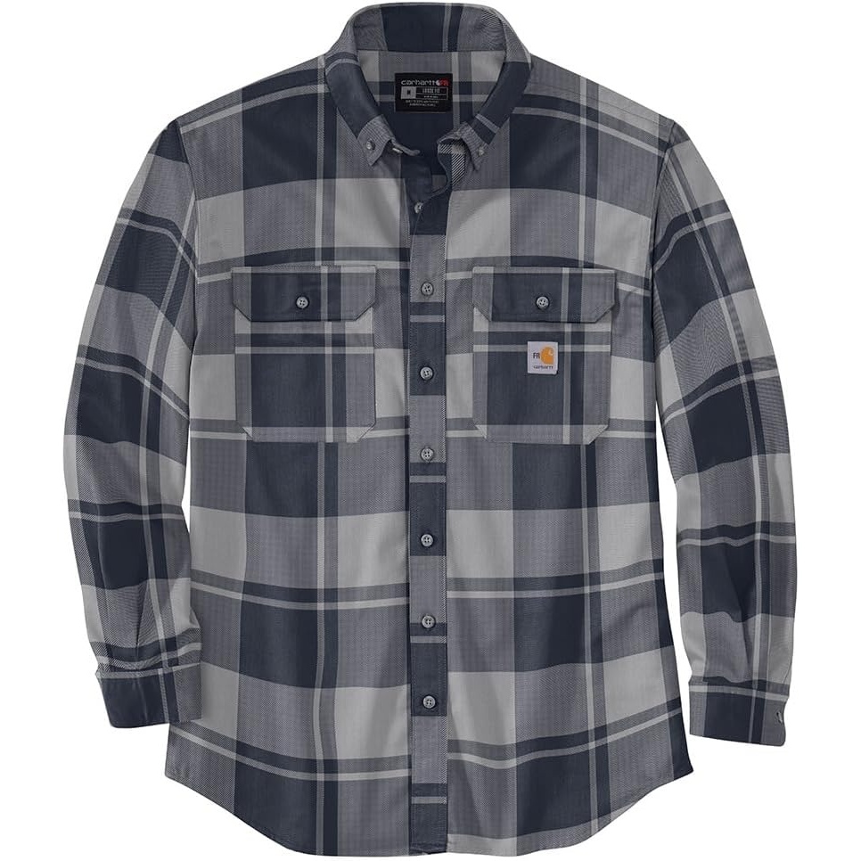 image:imageCarhartt Mens 104507 FlameResistant Force Rugged Flex LooseNavyCarhartt Gray