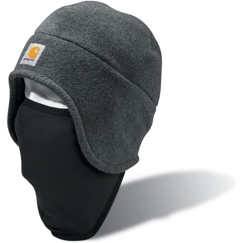 image:imageCarhartt Mens A202 Fleece 2in1 HeadwearCharcoal Heather