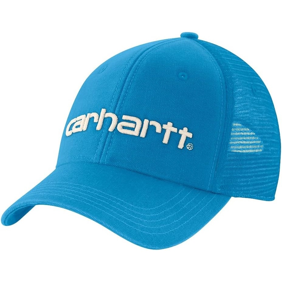 image:imageCarhartt Mens Canvas MeshBack Logo Graphic CapAtomic Blue
