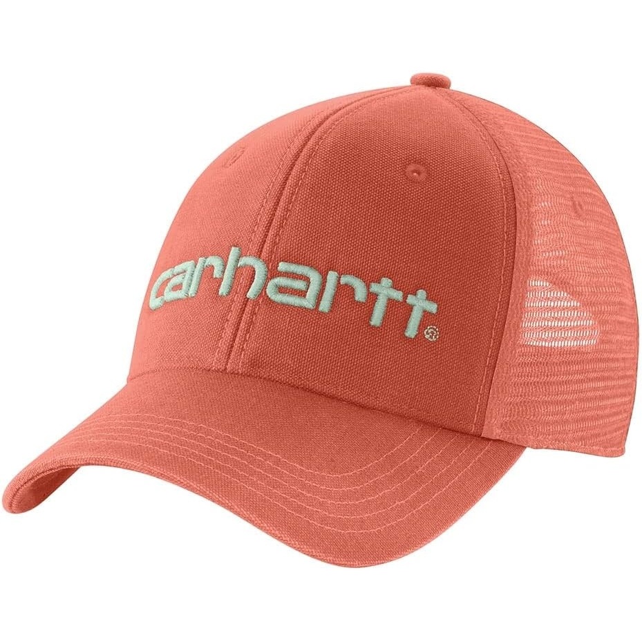 image:imageCarhartt Mens Canvas MeshBack Logo Graphic CapDesert Orange
