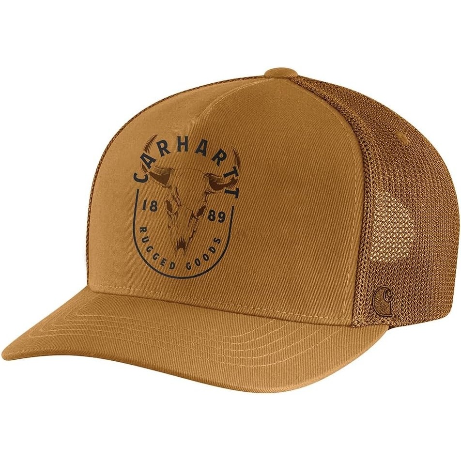 image:imageCarhartt Mens Canvas MeshBack Skull Graphic CapCarhartt Brown
