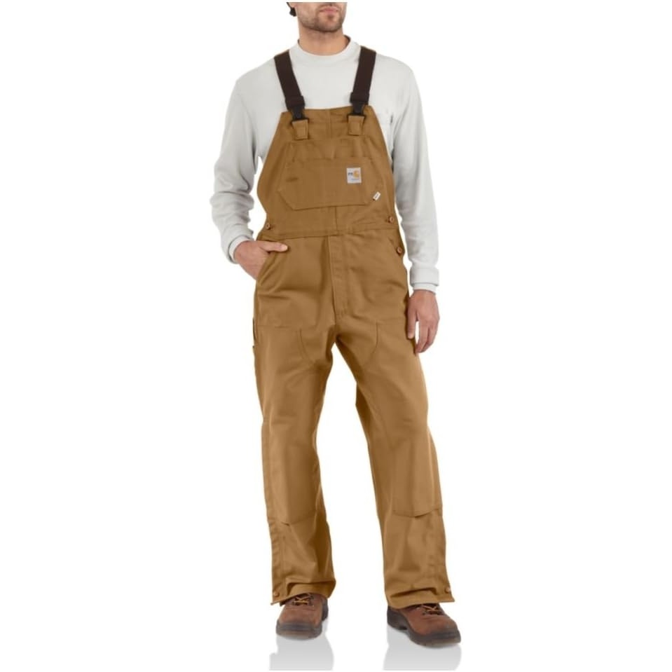 image:imageCarhartt Mens FR Duck Insulated Bib OverallCarhartt Brown