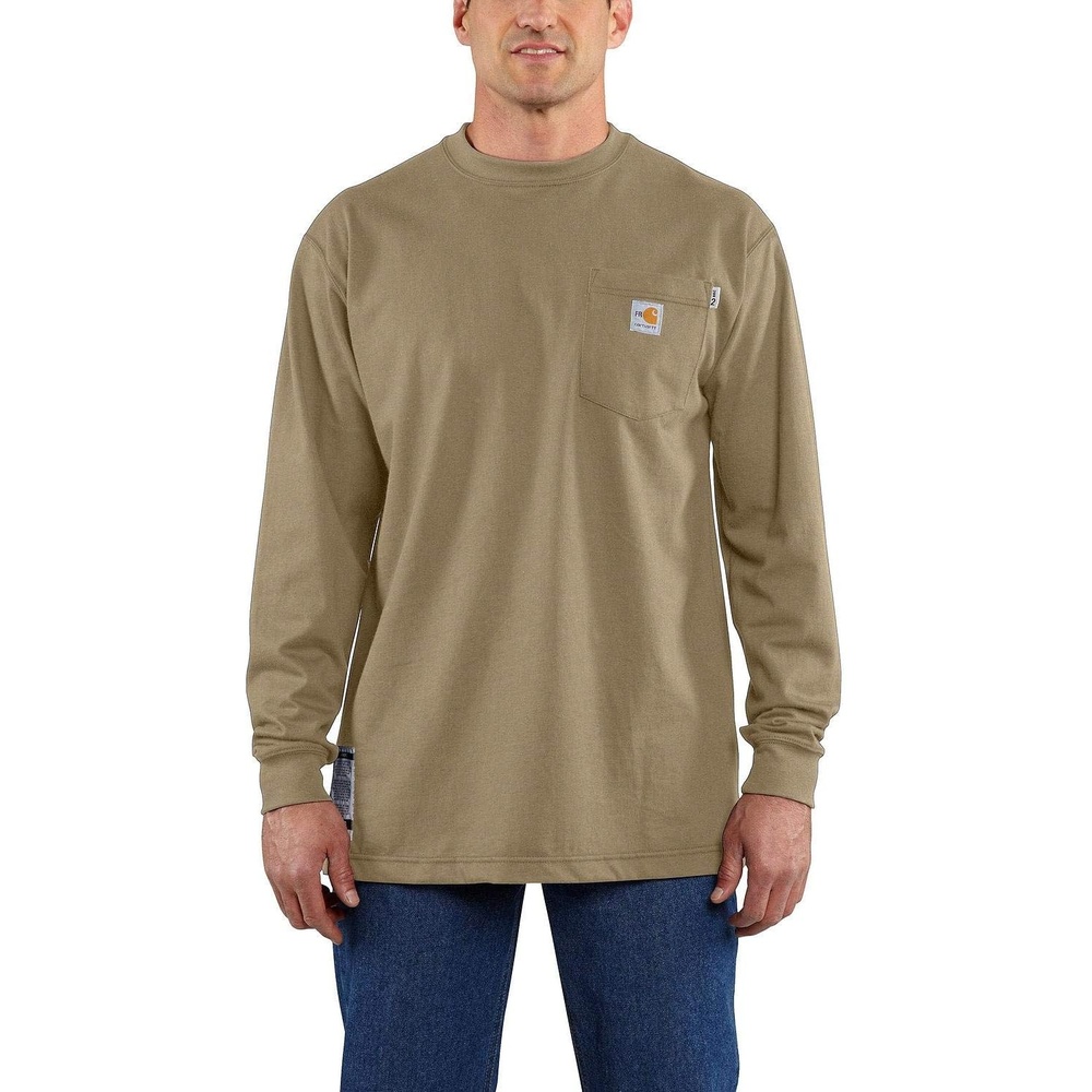 image:imageCarhartt Mens FR Force Dearborn Loose LS TShirtKhaki