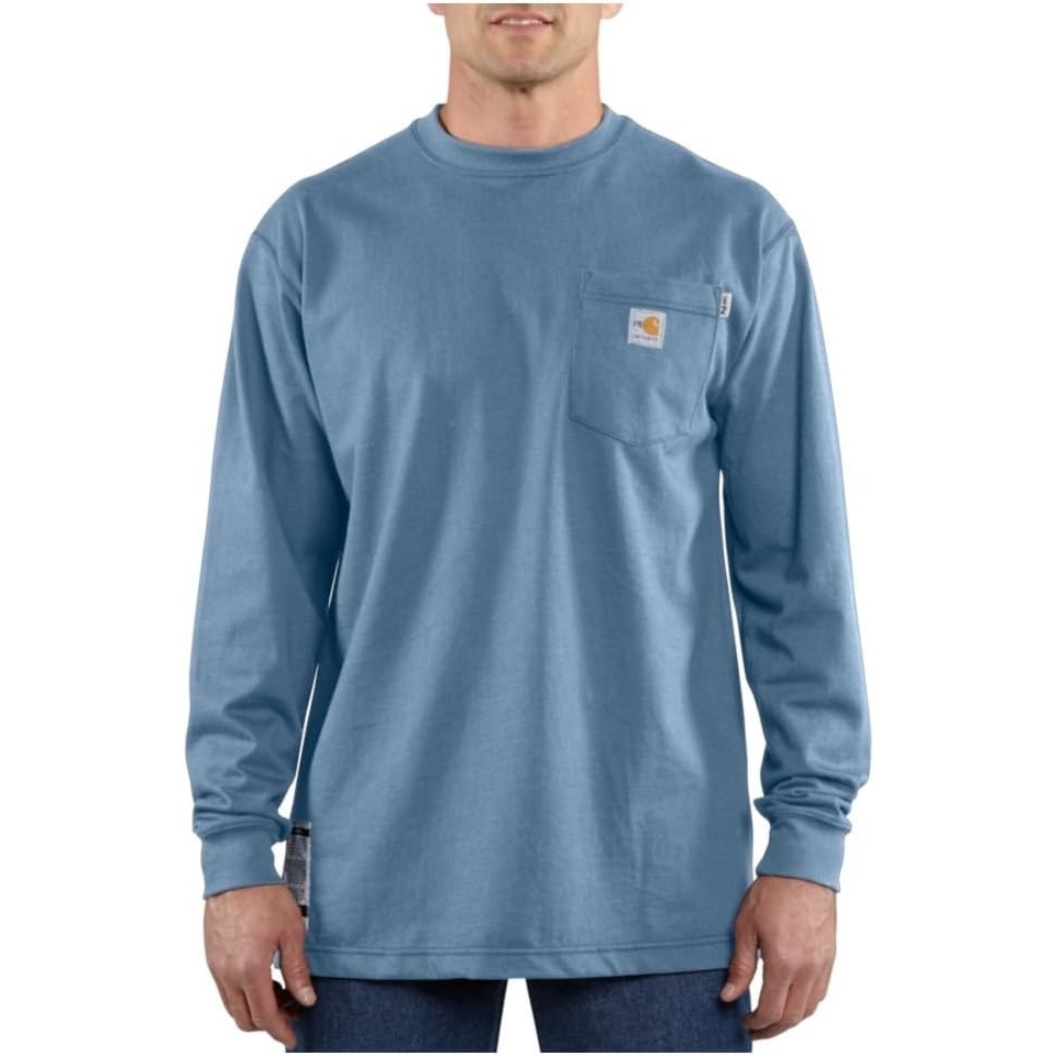 image:imageCarhartt Mens FR Force Dearborn Loose LS TShirtMedium Blue