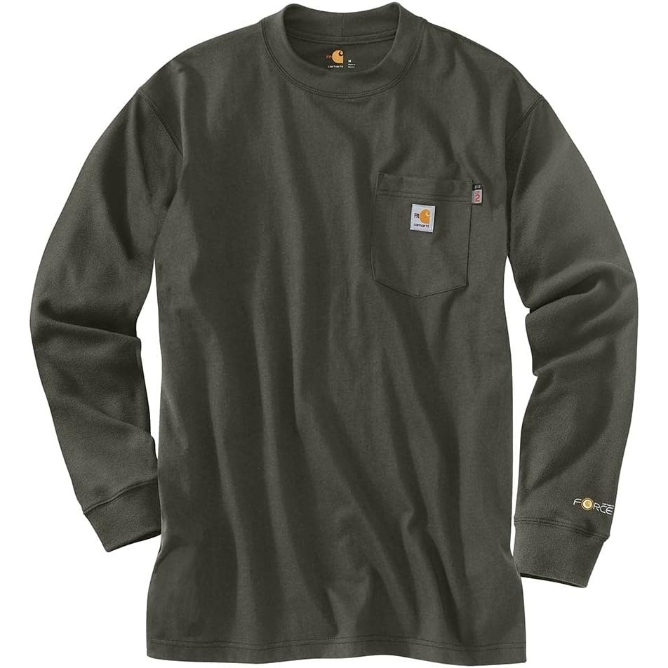 image:imageCarhartt Mens FR Force Dearborn Loose LS TShirtOlive