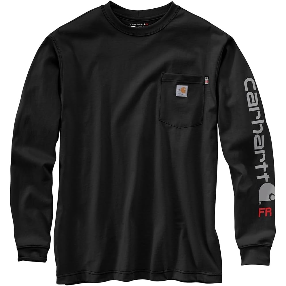 image:imageCarhartt Mens FR Force Irvine Loose LS Logo TShirtBlack
