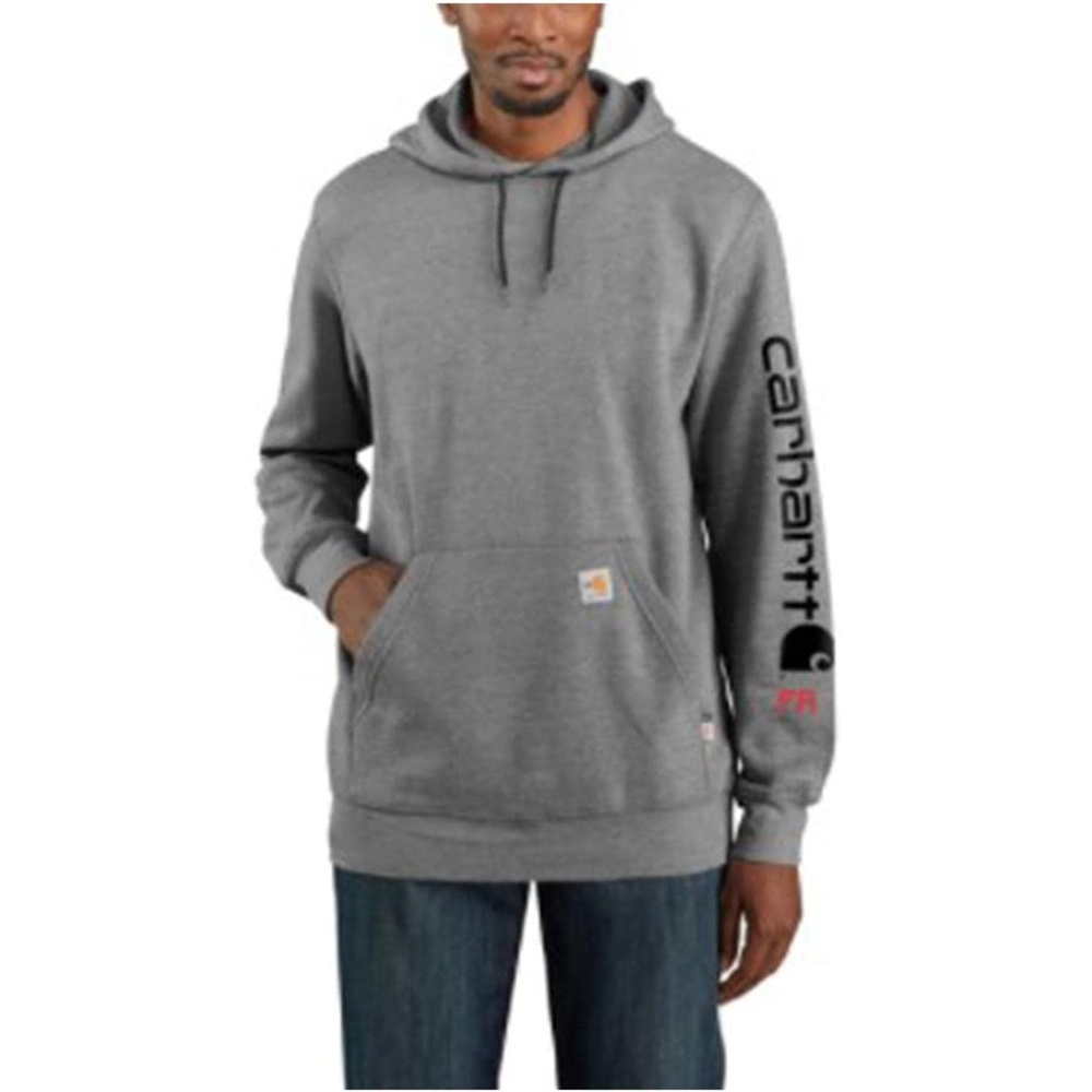 image:imageCarhartt Mens FR Force Marquette Logo SweatshirtGranite Heather