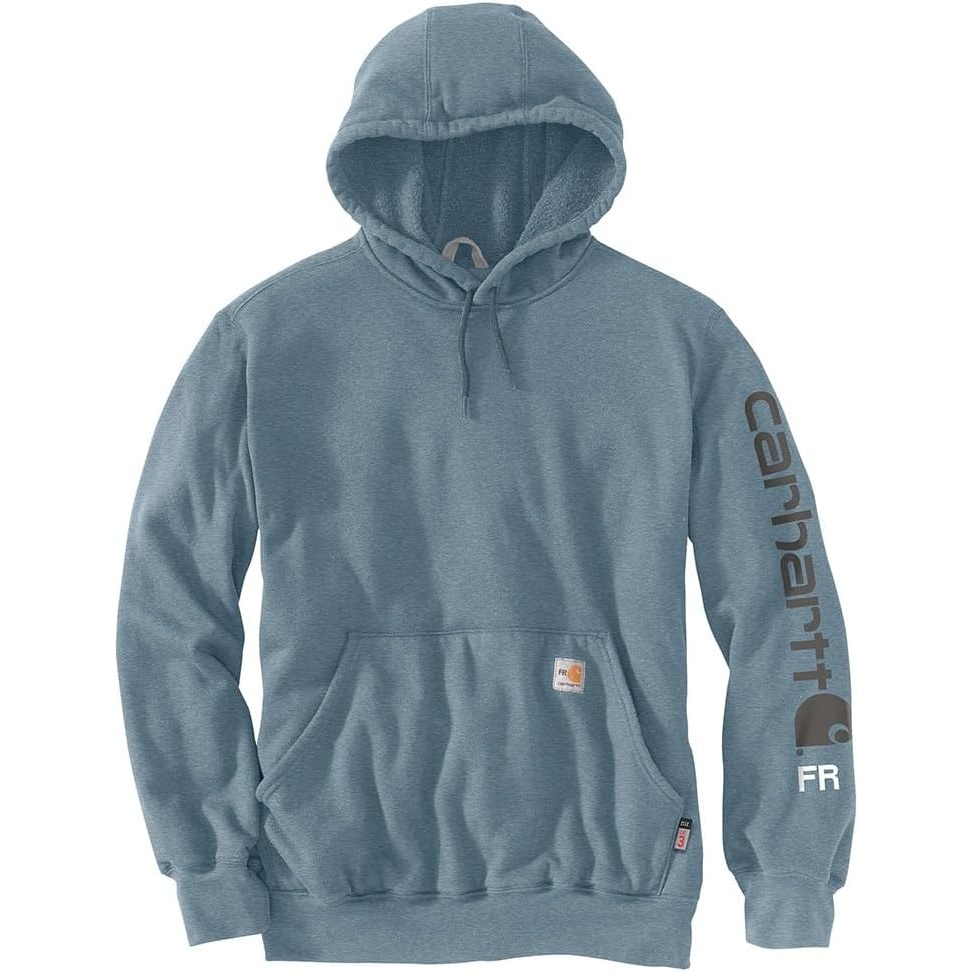 image:imageCarhartt Mens FR Force Marquette Logo SweatshirtRolling Thunder Heather