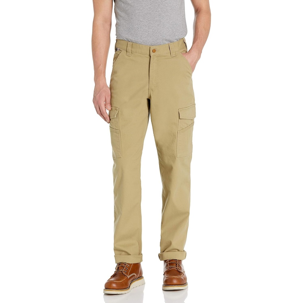 image:imageCarhartt Mens FR Relaxed Straight Rigby Cargo PantDark Khaki