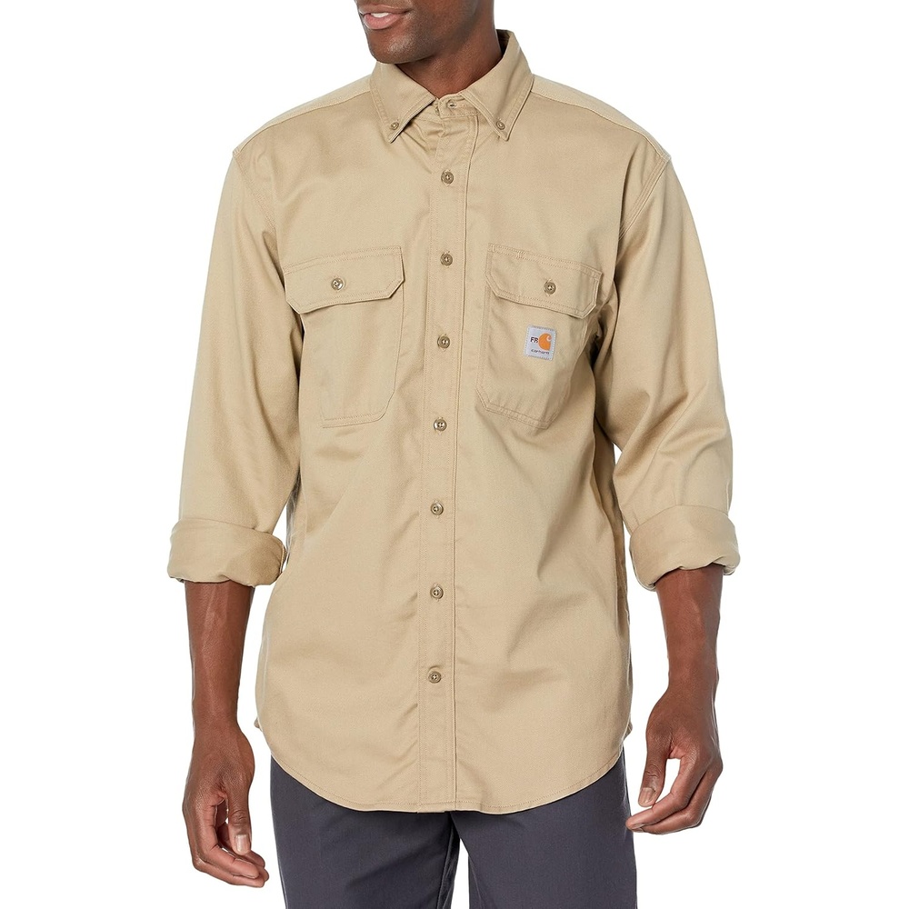 image:imageCarhartt Mens FR Twill LS ShirtKhaki Closeout