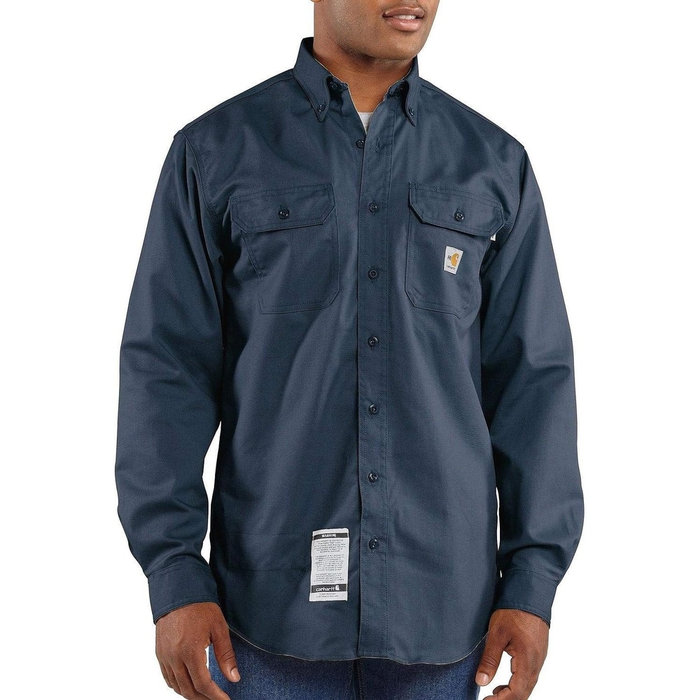 image:imageCarhartt Mens FR Twill LS ShirtNavy