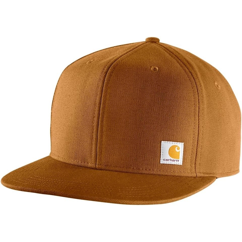image:imageCarhartt Mens Firm Duck Flat Brim CapCarhartt Brown